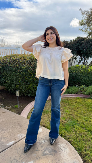 The Ruffle Short Sleeve Blouse