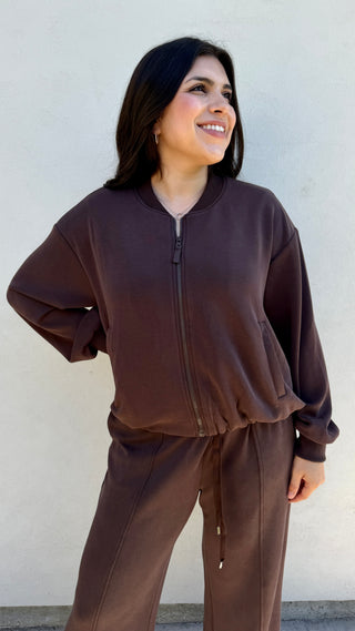 The Soft Modal Brown Bomber Jacket
