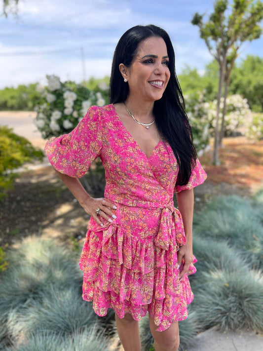 Pretty in Pink Floral Dress