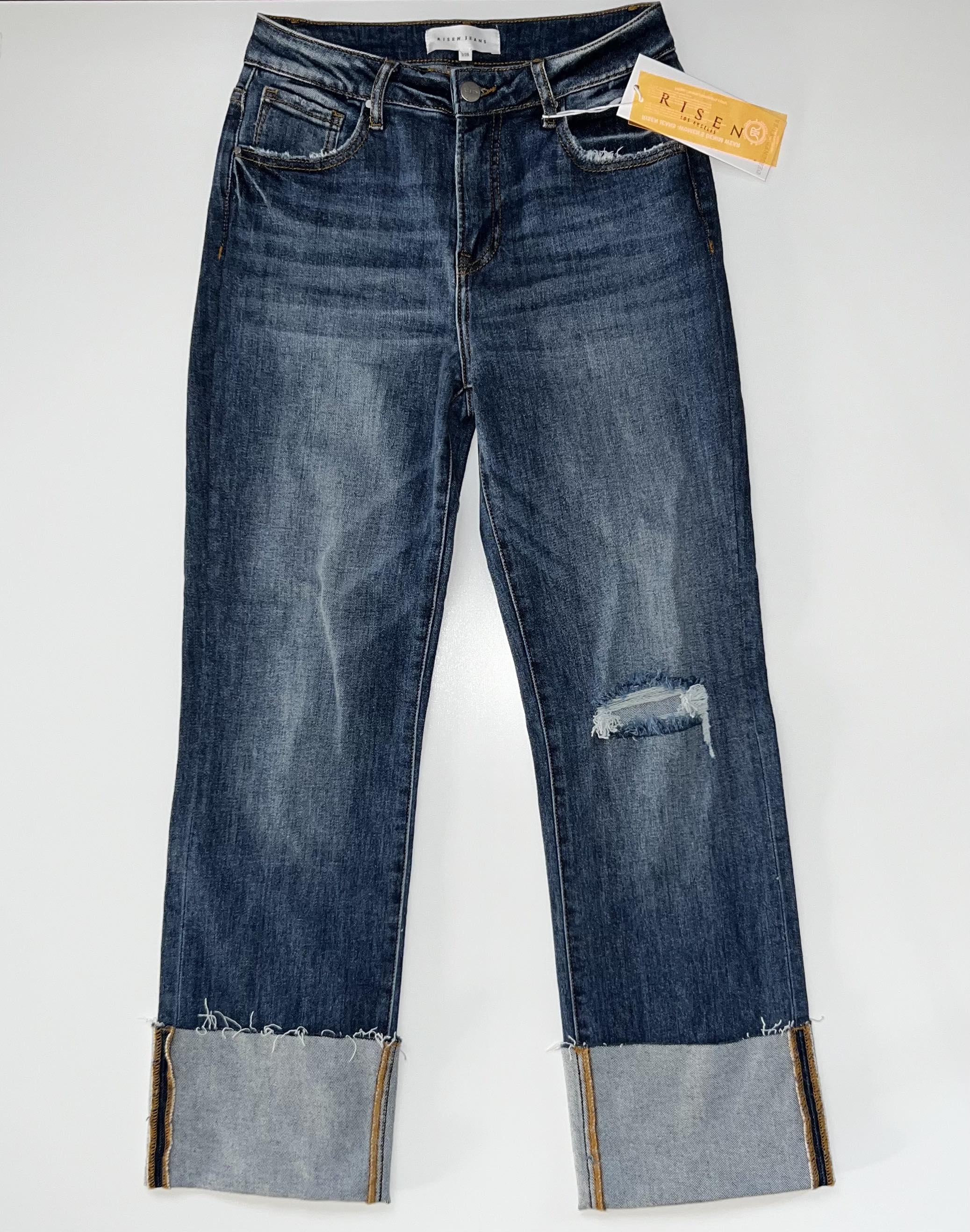 Kruze Mens Cuffed Jeans Joggers Elasticated Waist Denim Trousers Pants All  Sizes | eBay