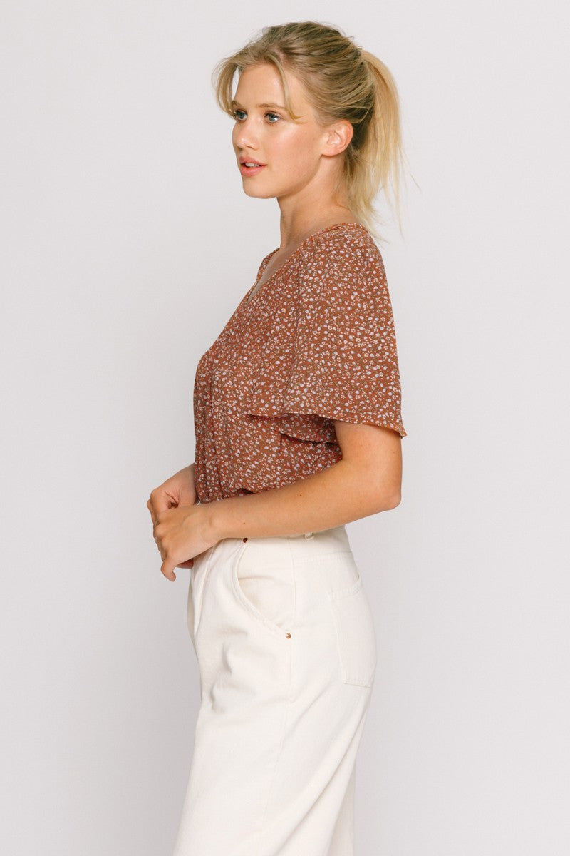 Kathy Floral Drape Blouse