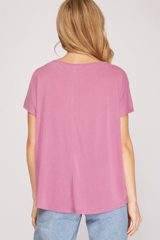 The Ruched Short Sleeve Blouse