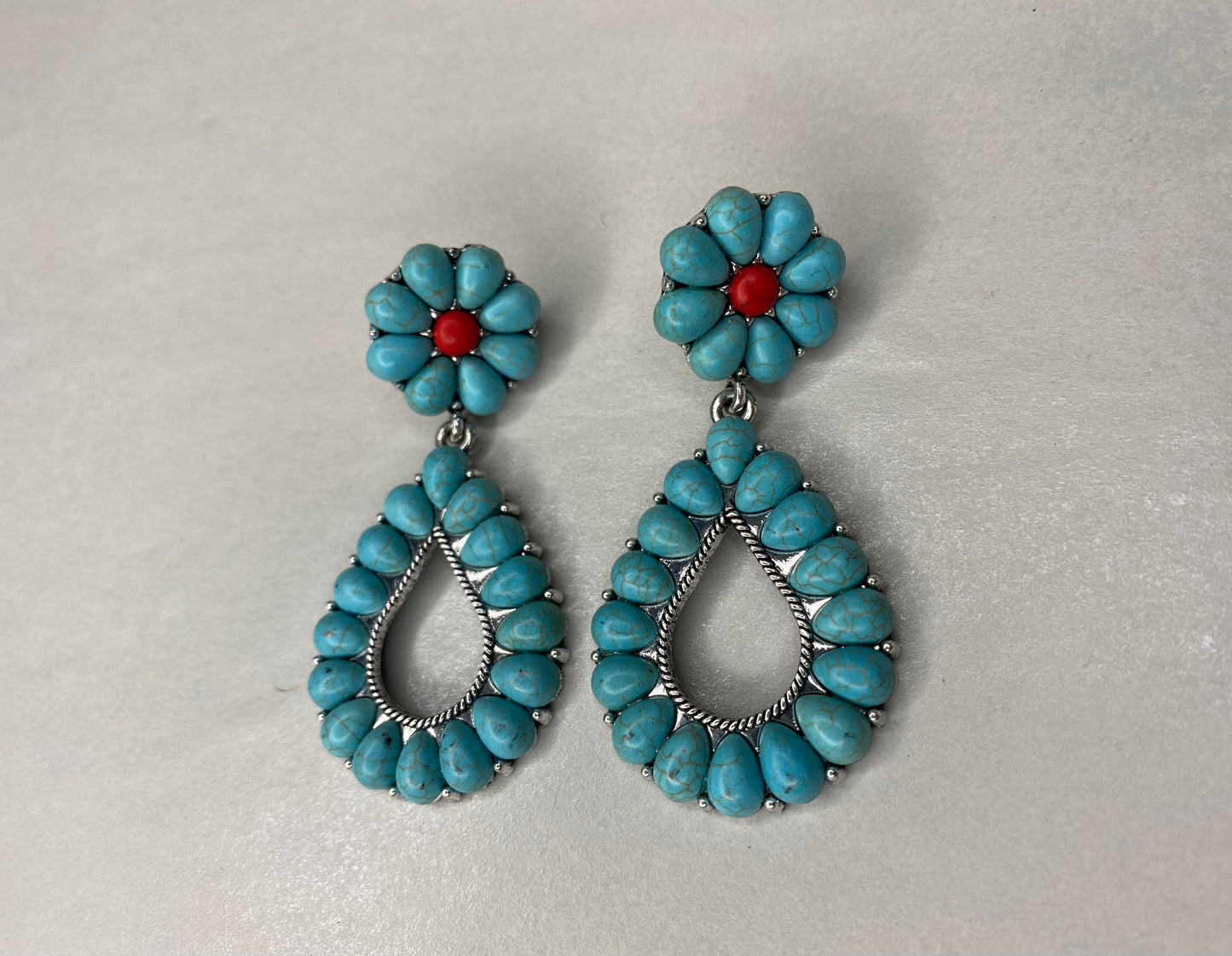 Turquoise Inspired Dangle Earrings