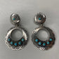 Silver Concho Dangle Earrings