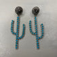 Turquoise Inspired Cactus Earrings