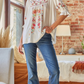 The Jenna Embroidered Blouse- Various Colors