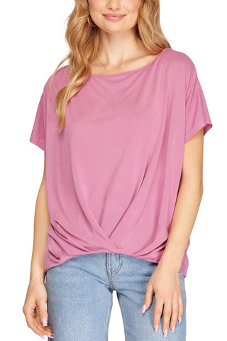 The Ruched Short Sleeve Blouse