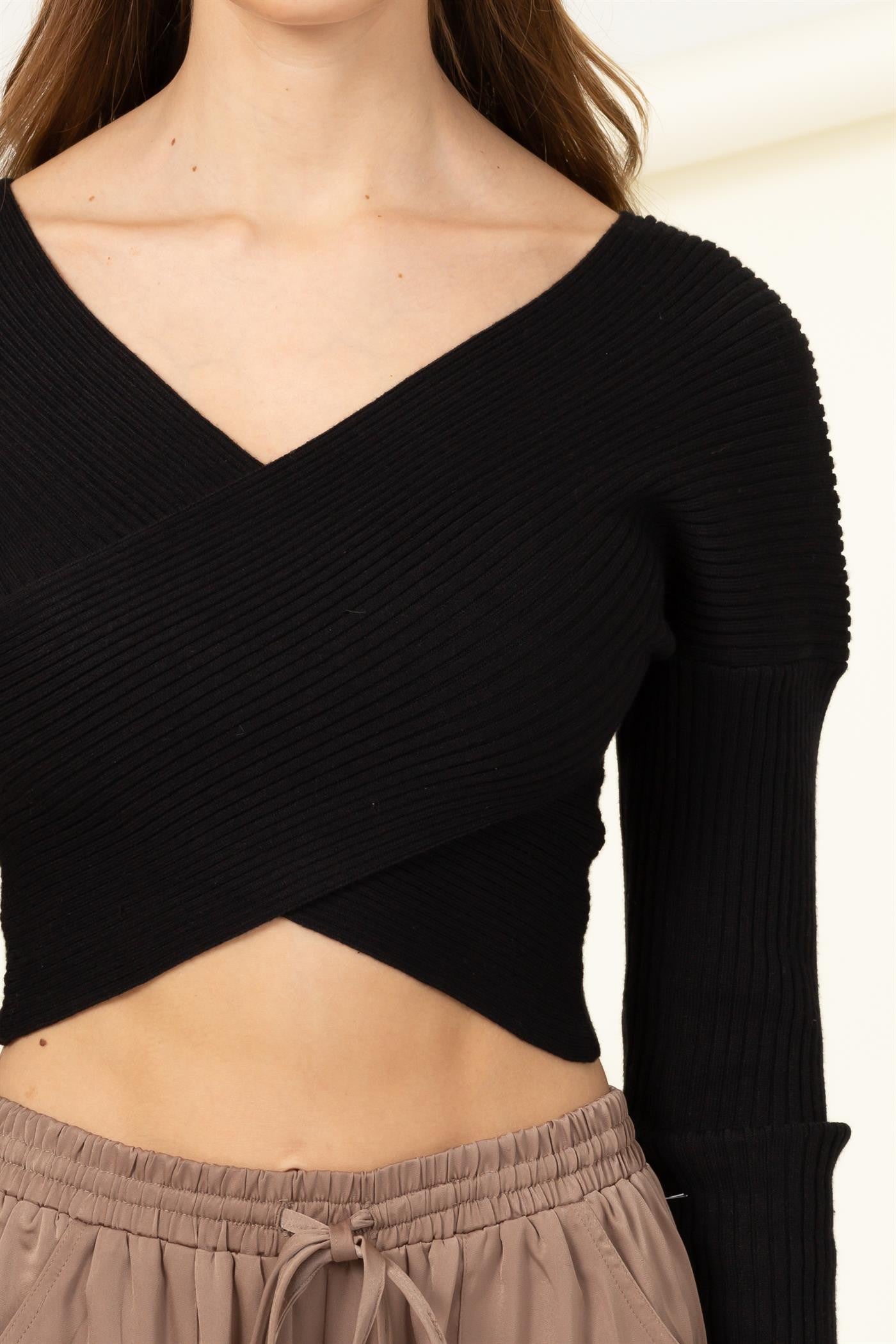 The Deena Wrap Sweater