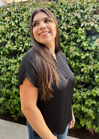 The V-Neck Short Sleeve Blouse