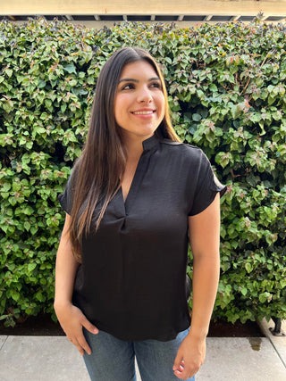 The V-Neck Short Sleeve Blouse